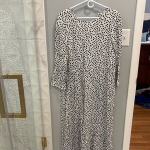 Zara Black and White polka dot Dress size M